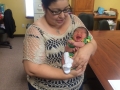 Rebecca, one of our S.L.P. Assistants, brought her newborn for a visit. Welcome Jacob Oliver!
